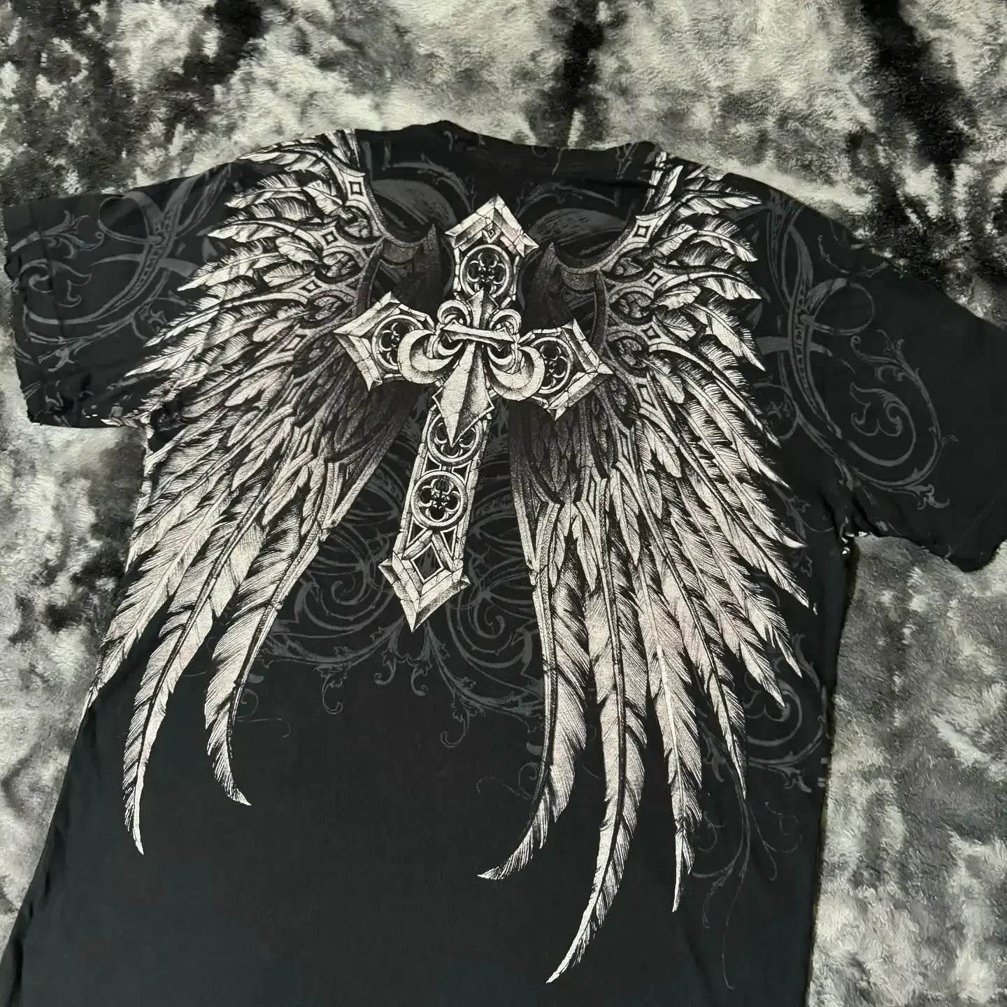 Oversized Vintage Graphic T-Shirt for Women – Edgy Punk Streetwear Tee with Bold Hip Hop Print - Stylemein