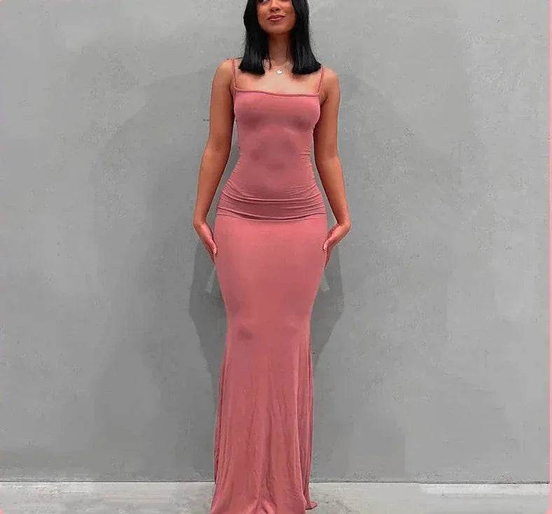 Inspired Sleeveless Backless Maxi Dress: Summer Sensation for Elegant Ladies - Stylemein
