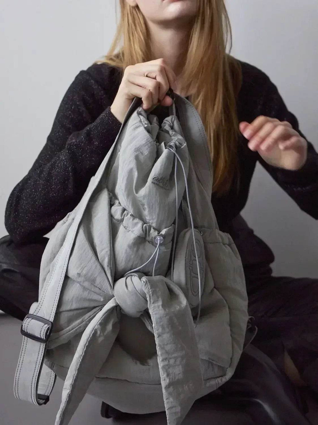 Stylish Drawstring Backpack for Women: High-Capacity & Fashionable Nylon - Stylemein