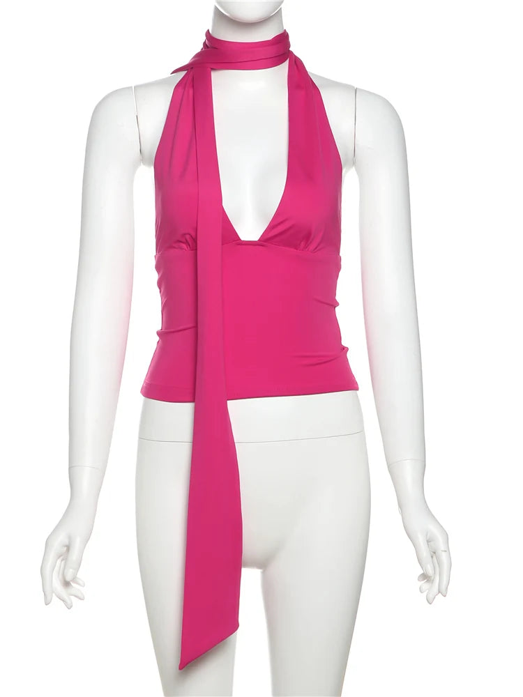 Trendy backless vest

