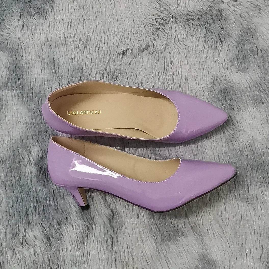 Classic Pointed Toe Kitten Heels – 5cm Low Heel Dress Pumps - Stylemein