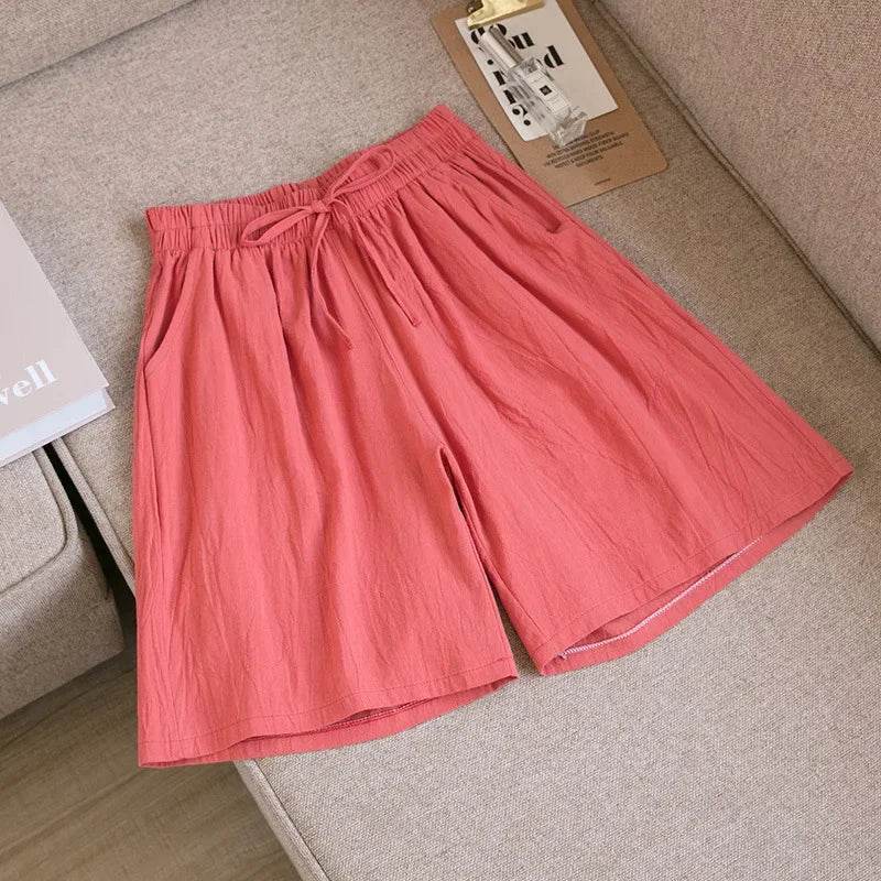 Short skirt | Embroidery Elastic Waist Korean Style Short skirt | Colorful Simple Oversize Female Trousers - Stylemein