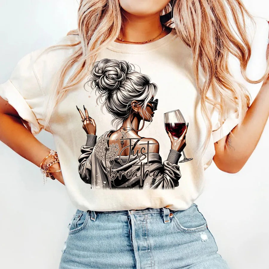 Vintage Retro Woman Iron-On Heat Transfer Decal – Dramatic Design for T-Shirts, Bags & Fabric Decor