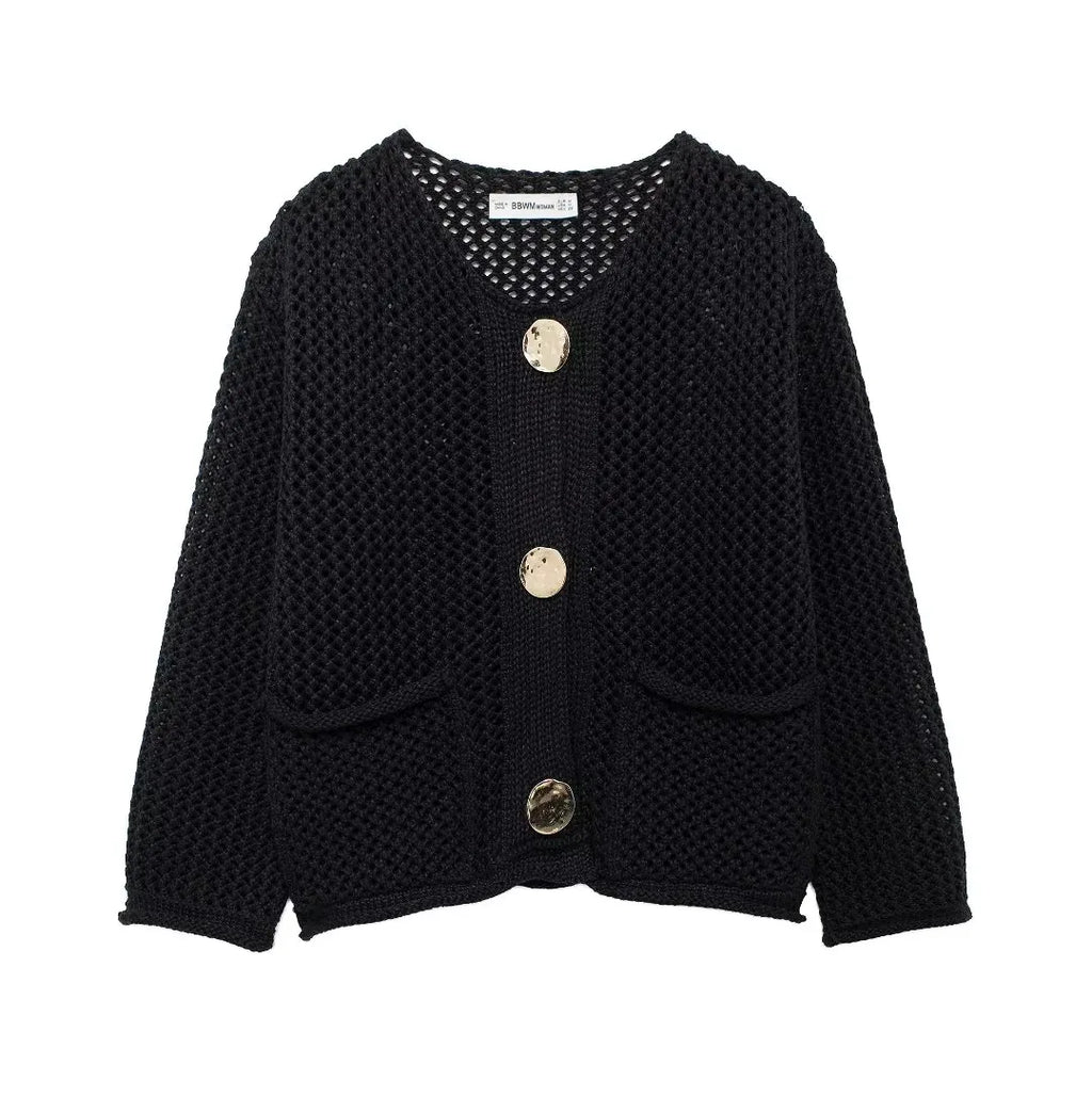 Women’s Knitted Cardigan – Loose Button Long Sleeve Autumn Winter Sweater