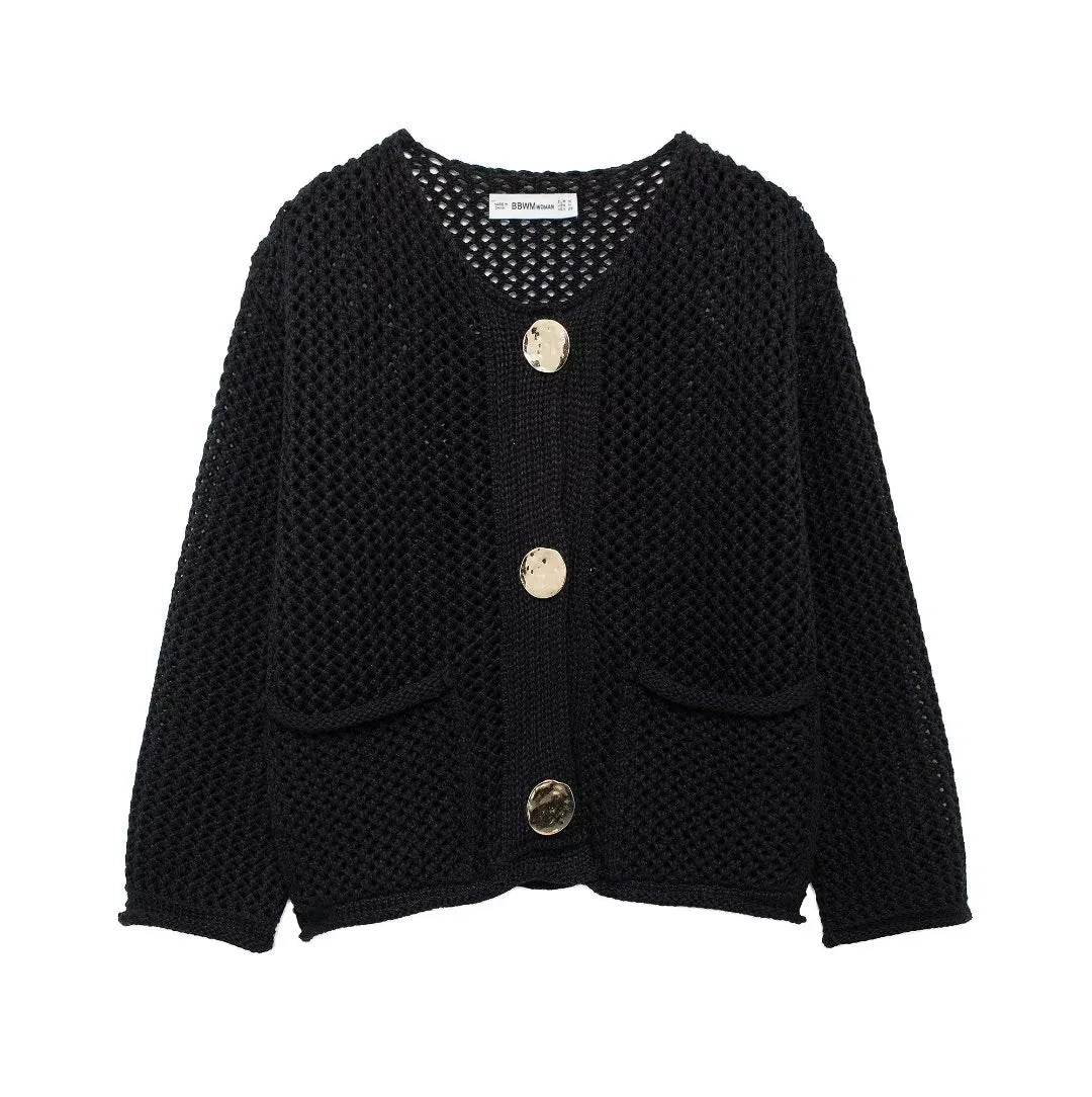 Stylemein - Women’s Knitted Cardigan – Loose Button Long Sleeve Autumn Winter Sweater