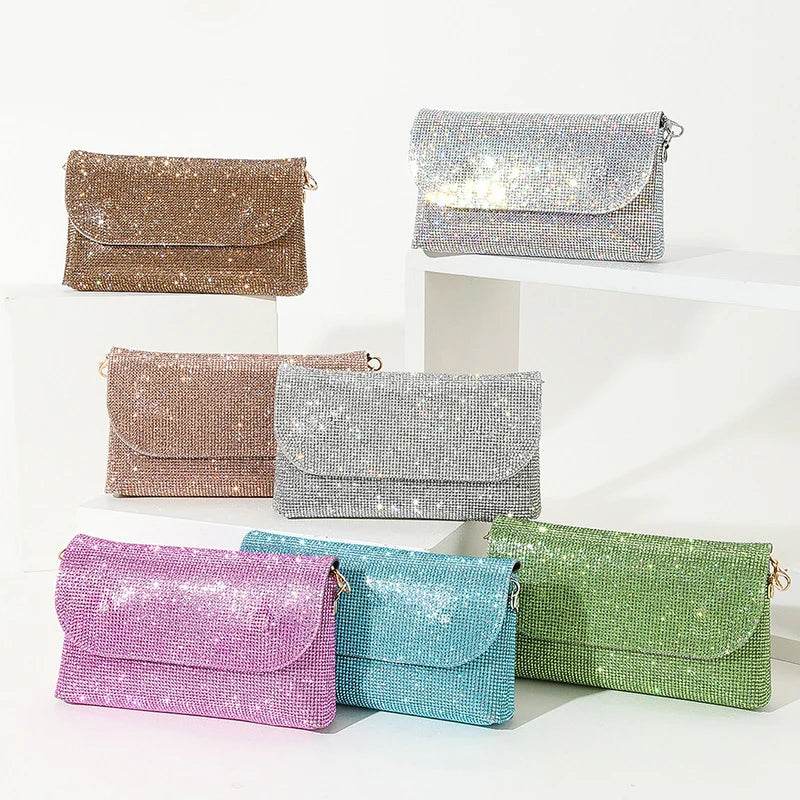 Sparkling Diamond Evening Clutch: Rhinestone Elegance for Women - Stylemein