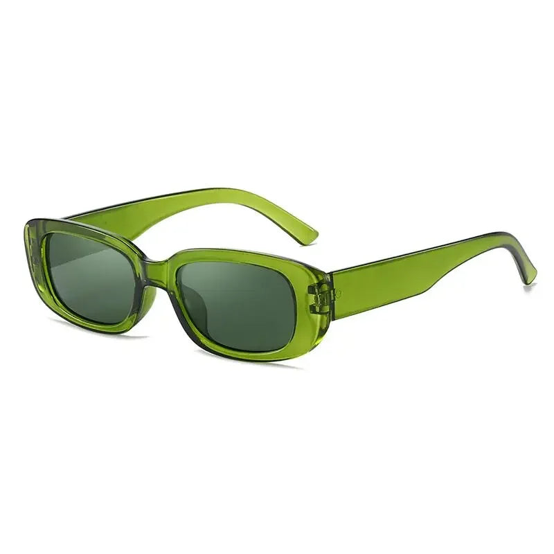 Vintage Small Rectangle Sunglasses – Retro Square Eyewear for Women with Anti-Glare UV Protection