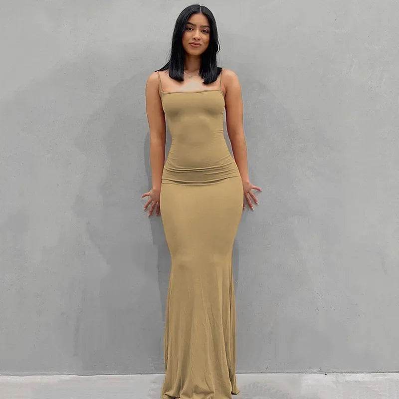 Inspired Sleeveless Backless Maxi Dress: Summer Sensation for Elegant Ladies - Stylemein