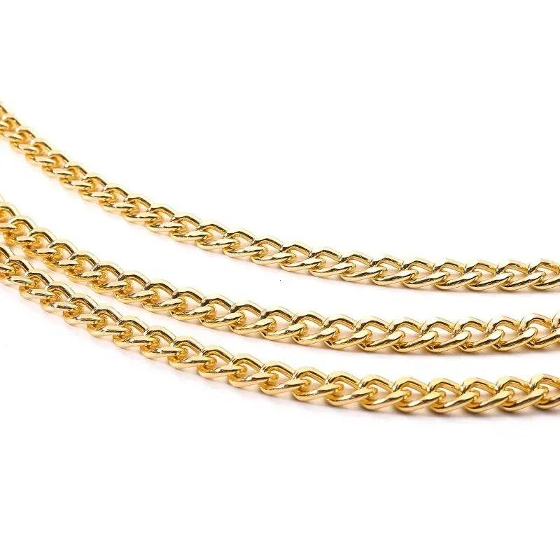 Retro Rhinestone Chain Belt – Multilayer Tassel Waist Chain for Women - Stylemein