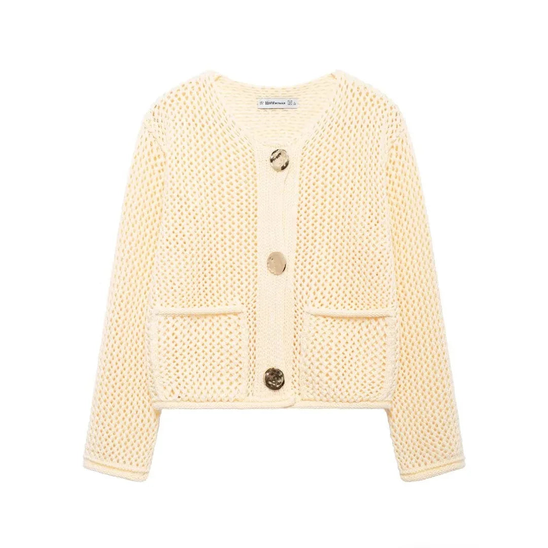 Women’s Knitted Cardigan – Loose Button Long Sleeve Autumn Winter Sweater