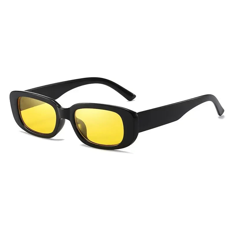 Vintage Small Rectangle Sunglasses – Retro Square Eyewear for Women with Anti-Glare UV Protection