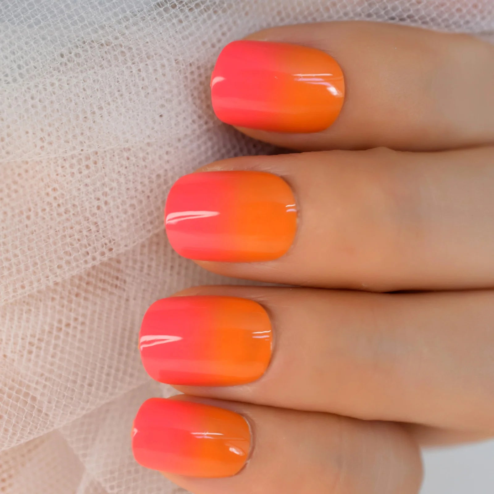 Glitter French Fake Nails – 24pcs Wearable UV False Nail Set
