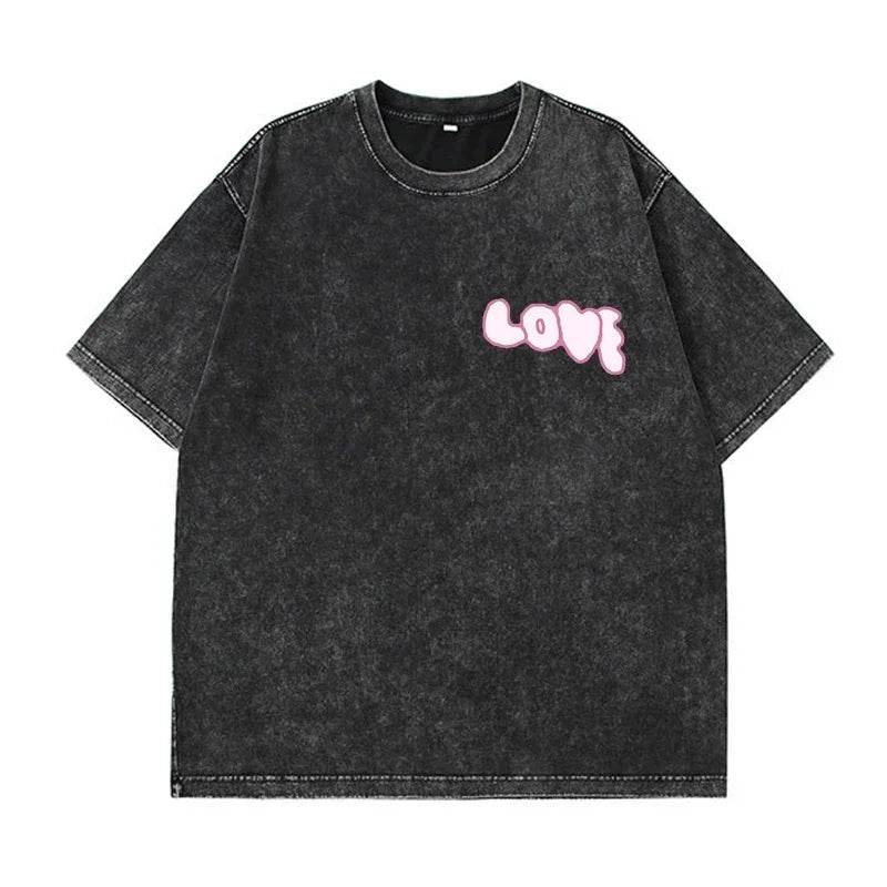 Fierce & Carefree - Vintage Oversized Graphic Tee with Multi Print for Ultimate Summer Vibes - Stylemein