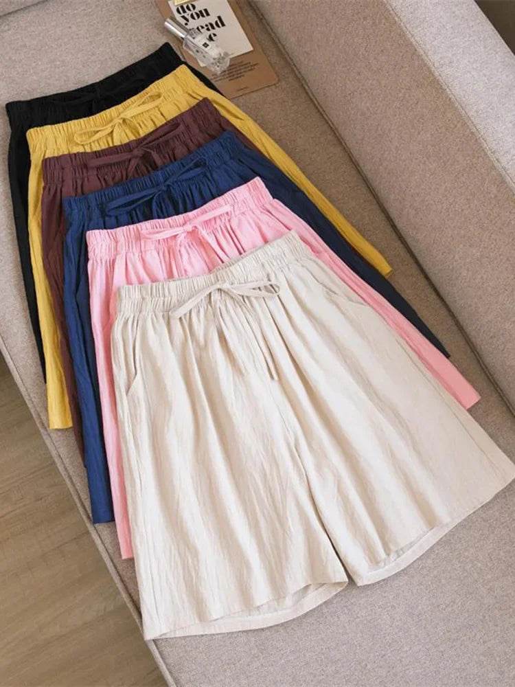 Short skirt | Embroidery Elastic Waist Korean Style Short skirt | Colorful Simple Oversize Female Trousers - Stylemein