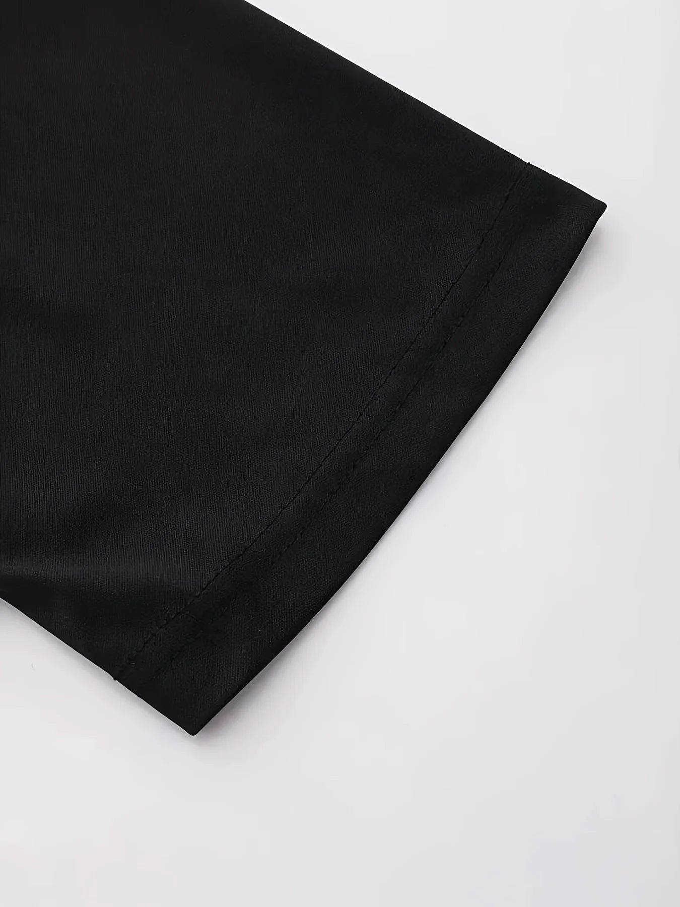 Black fabric on a white background