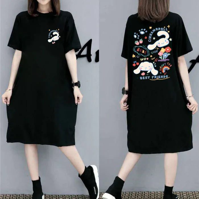 Women’s Plus Size Pullover Dress – Korean Style Summer Casual Outfit