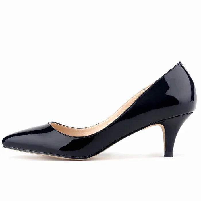 Classic Pointed Toe Kitten Heels – 5cm Low Heel Dress Pumps - Stylemein