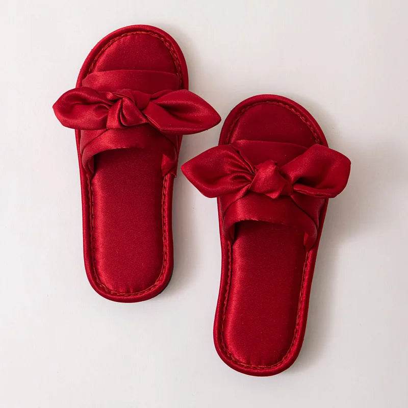 Women’s Bow Slides – Casual Flat Summer Flip Flops for Beach & Daily Wear - Stylemein
