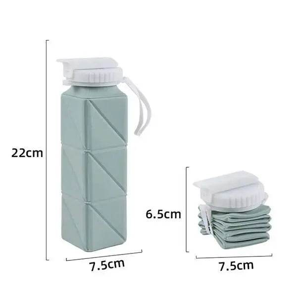 Space-Saving 620ml Collapsible Water Bottle: Leakproof & Reusable for Travel & Gym
