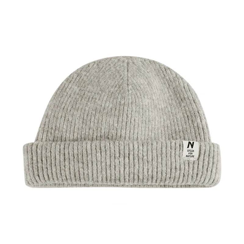 Warm Winter Knitted Beanie with Flower Detail: Ideal for Hiking & Winter Adventures - Stylemein