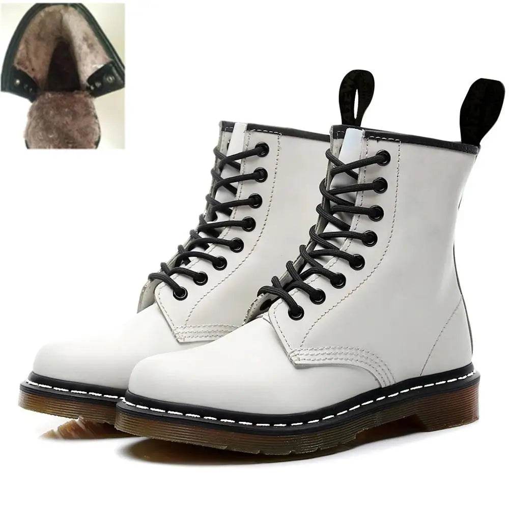Genuine Leather Unisex Snow Boots – Warm, Stylish & Weather-Ready (Sizes 37–48) - Stylemein
