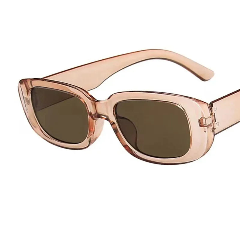 Vintage Small Rectangle Sunglasses – Retro Square Eyewear for Women with Anti-Glare UV Protection