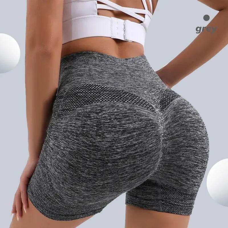 High Waist Butt-Lifting Yoga Shorts – Ruched Tummy Control Booty Shorts for Women - Stylemein