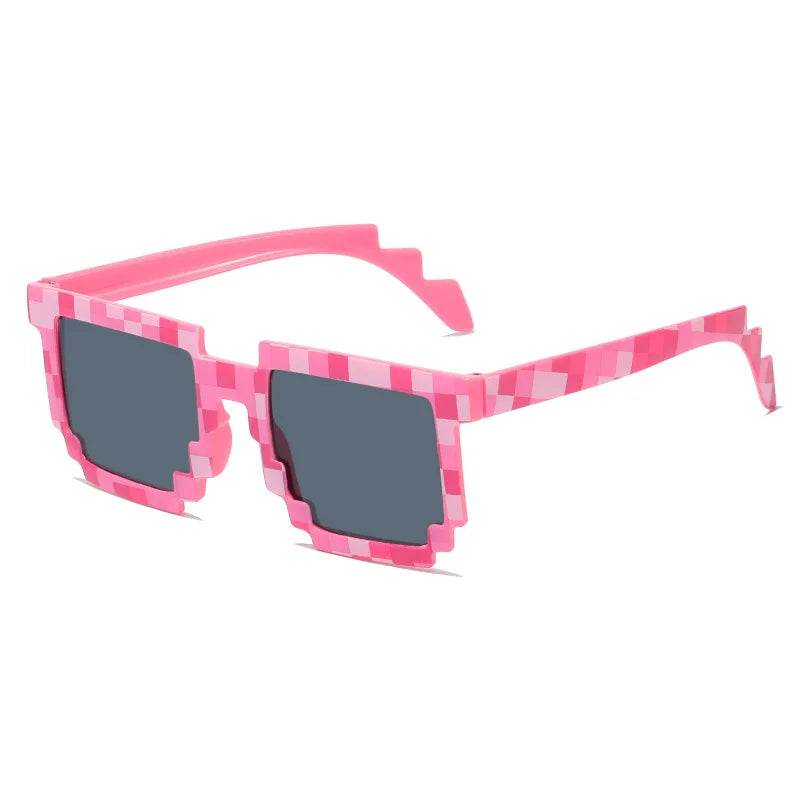 Stylemein - Pixel Sunglasses – Fun Mosaic Creeper Glasses for Kids and Teens