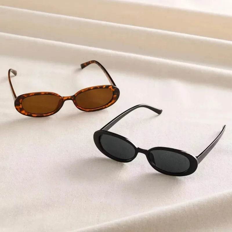 Stylemein - Vintage Oval Sunglasses for Women – Retro Small Frame UV400 Eyewear