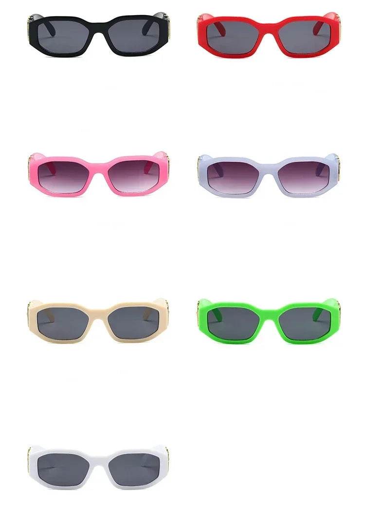 Stylemein - Retro Irregular Square Sunglasses – Small Frame UV400 Shades for Women & Men