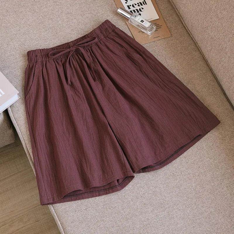 Short skirt | Embroidery Elastic Waist Korean Style Short skirt | Colorful Simple Oversize Female Trousers - Stylemein