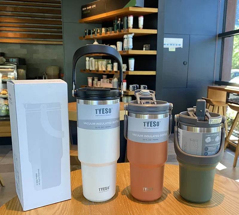 Double-Insulated Stainless Steel Travel Mug: Keep Drinks Hot or Cold On-the-Go - Stylemein
