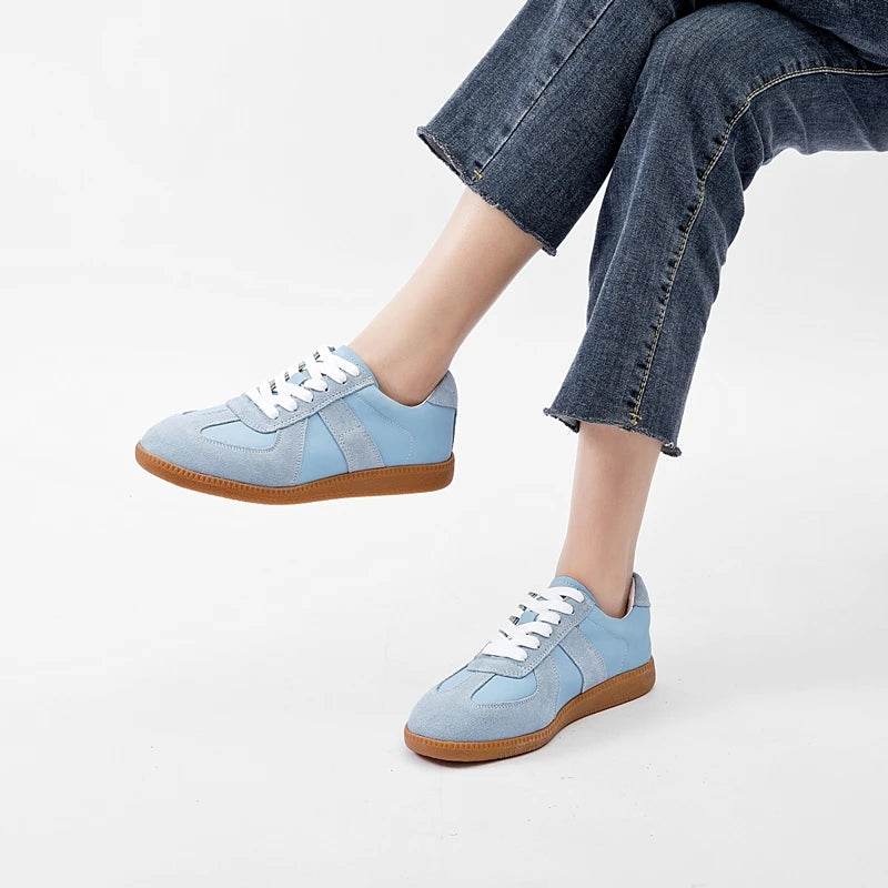 Genuine Leather Women's Training Shoes: Stylish Comfort for Everyday - Stylemein