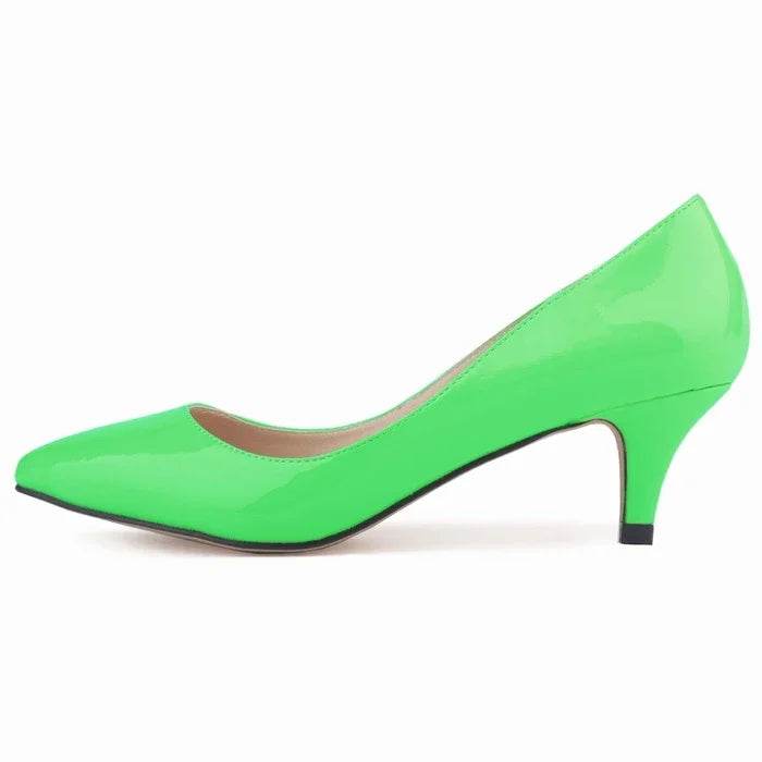 Classic Pointed Toe Kitten Heels – 5cm Low Heel Dress Pumps - Stylemein