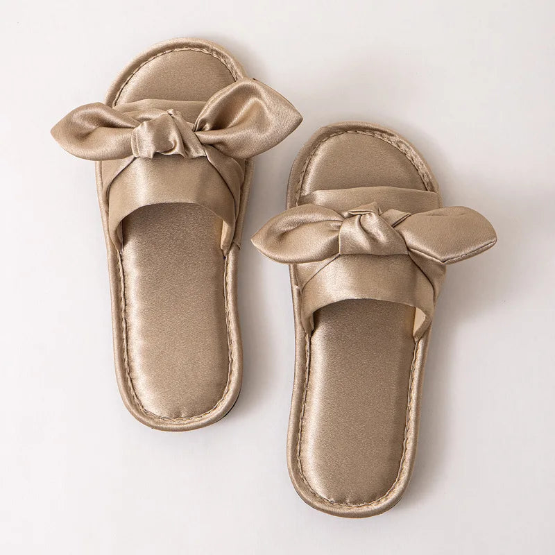 Women’s Bow Slides – Casual Flat Summer Flip Flops for Beach & Daily Wear