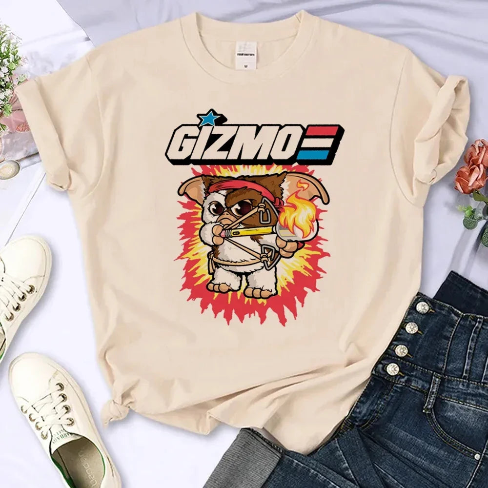 Women’s Gremlins Anime Comic Print T-shirt – Streetwear Graphic Tee