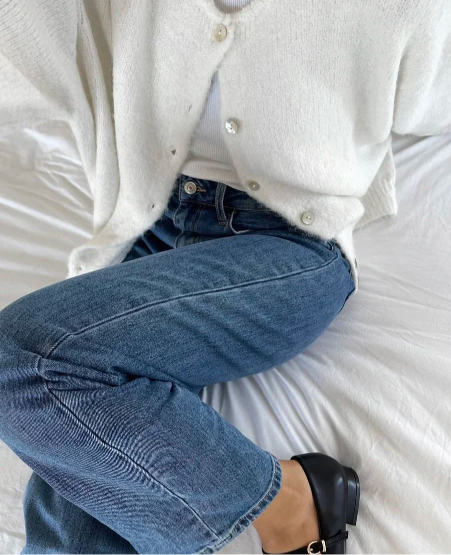 Elegant Cashmere Cardigan – Long Sleeve Knitted Casual Sweater
