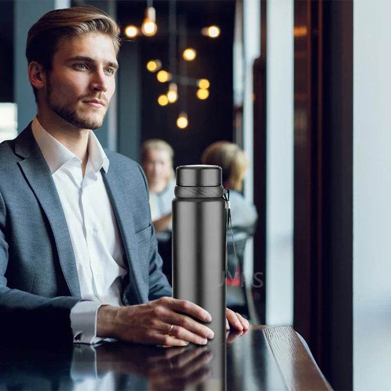 1L Stainless Steel Thermos: Keeps Drinks Hot or Cold All Day-1000ml - Stylemein