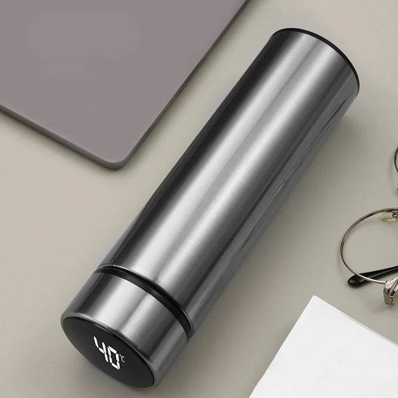 Smart Thermos Bottle (500ml): Digital Temperature Display, Keeps Drinks Hot & Cold - Stylemein