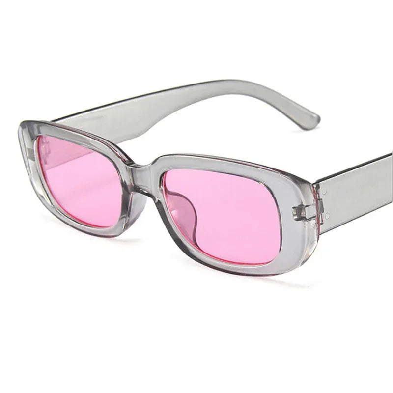 Vintage Small Rectangle Sunglasses – Retro Square Eyewear for Women with Anti-Glare UV Protection