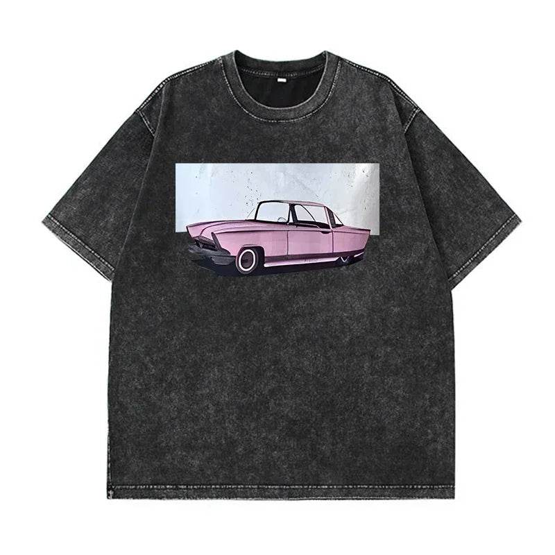 Fierce & Carefree - Vintage Oversized Graphic Tee with Multi Print for Ultimate Summer Vibes - Stylemein