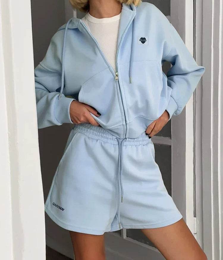Stylemein - Oversized Pink Two-Piece Summer Set – Cotton Short Sleeve Top & Shorts Tracksuit