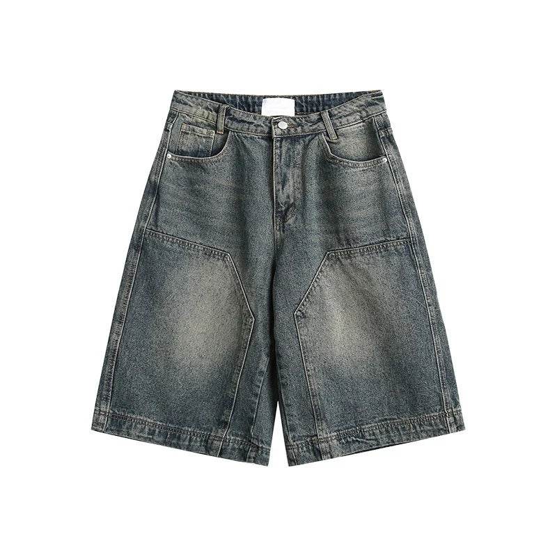 Vintage Baggy Denim Shorts – Oversized Unisex Wide-Leg Jean Jorts - Stylemein