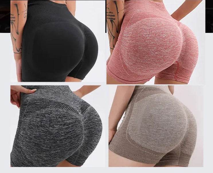 High Waist Butt-Lifting Yoga Shorts – Ruched Tummy Control Booty Shorts for Women - Stylemein