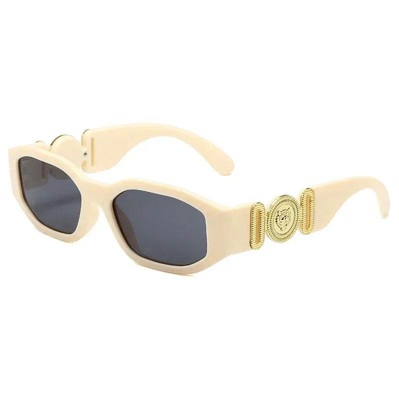 Stylemein - Retro Irregular Square Sunglasses – Small Frame UV400 Shades for Women & Men