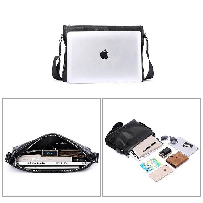 Women's Thick Genuine Leather Shoulder Bag: Vintage Style & Durable - Stylemein
