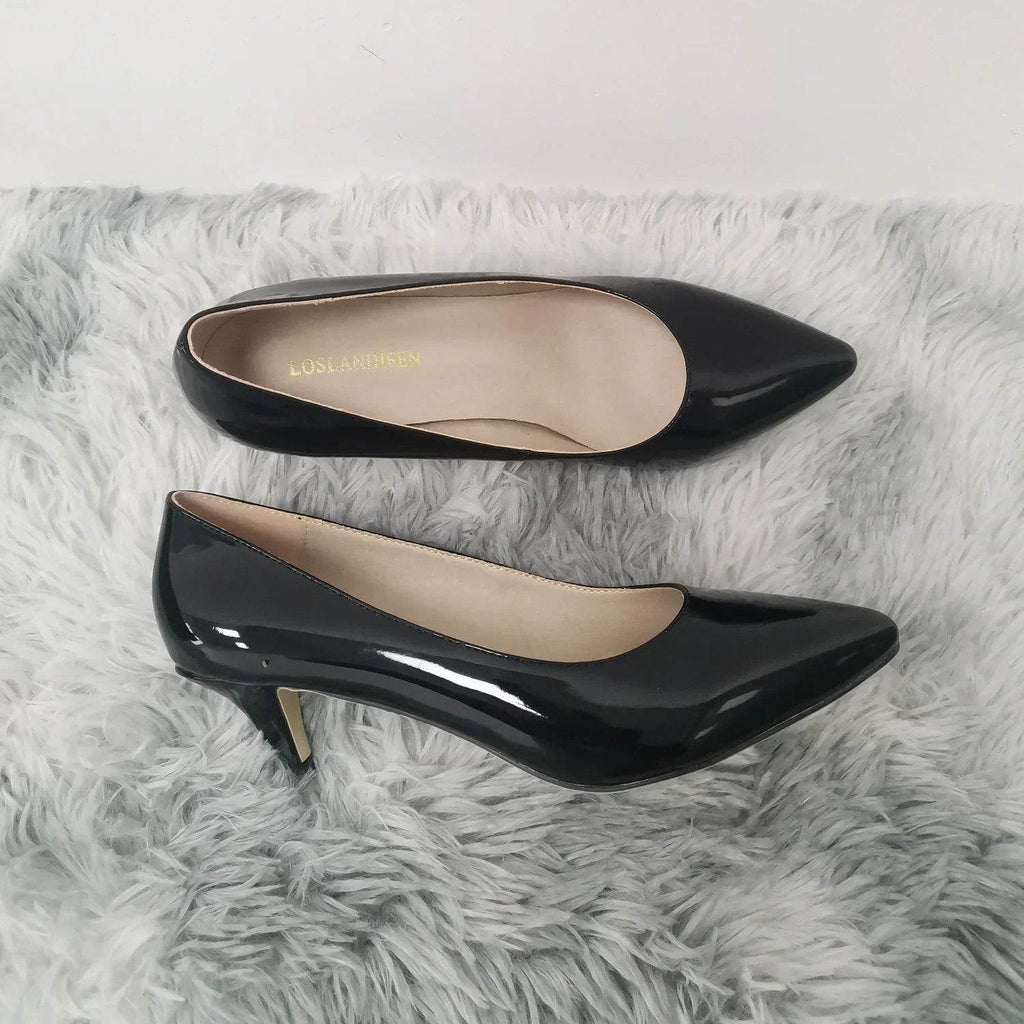 Classic Pointed Toe Kitten Heels – 5cm Low Heel Dress Pumps - Stylemein
