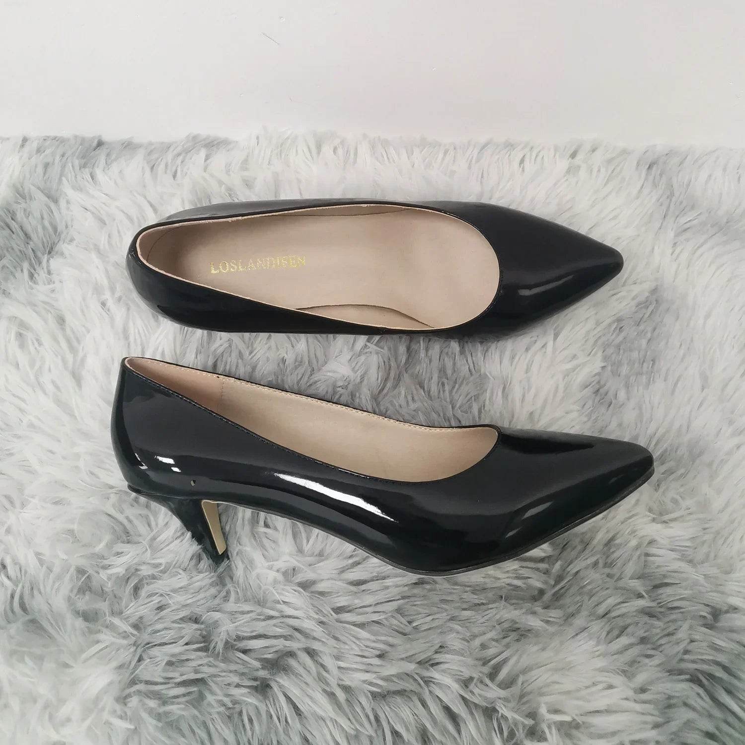 Classic Pointed Toe Kitten Heels – 5cm Low Heel Dress Pumps - Stylemein