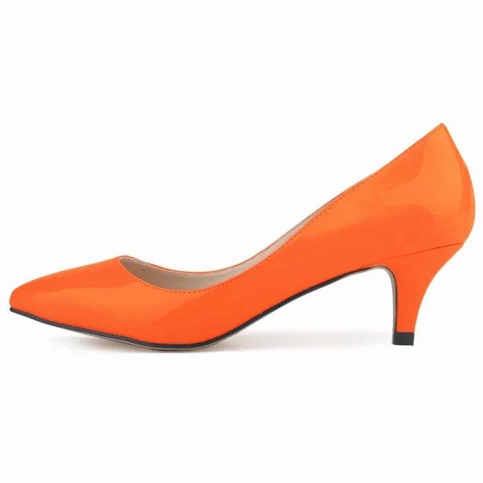 Classic Pointed Toe Kitten Heels – 5cm Low Heel Dress Pumps - Stylemein