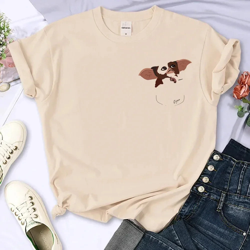 Women’s Gremlins Anime Comic Print T-shirt – Streetwear Graphic Tee